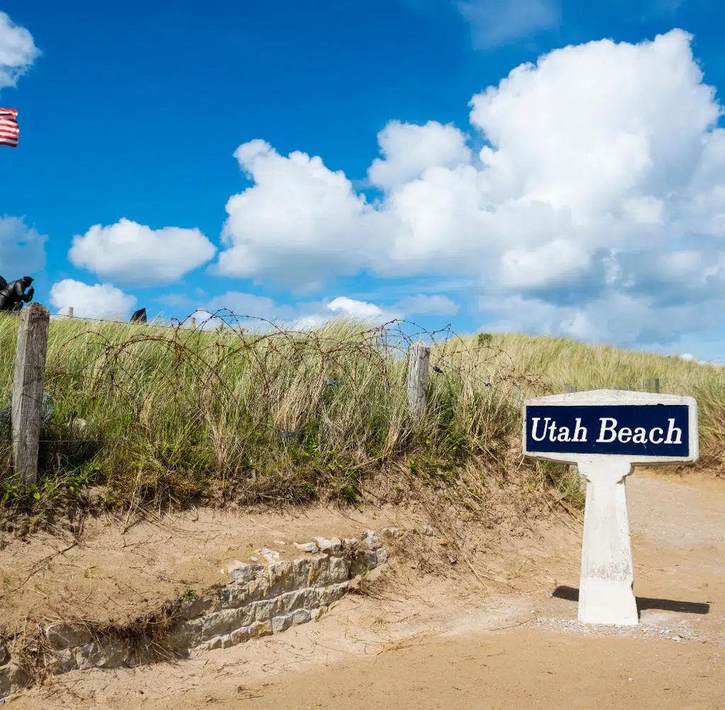 utah beach beach near the campsite in normandy